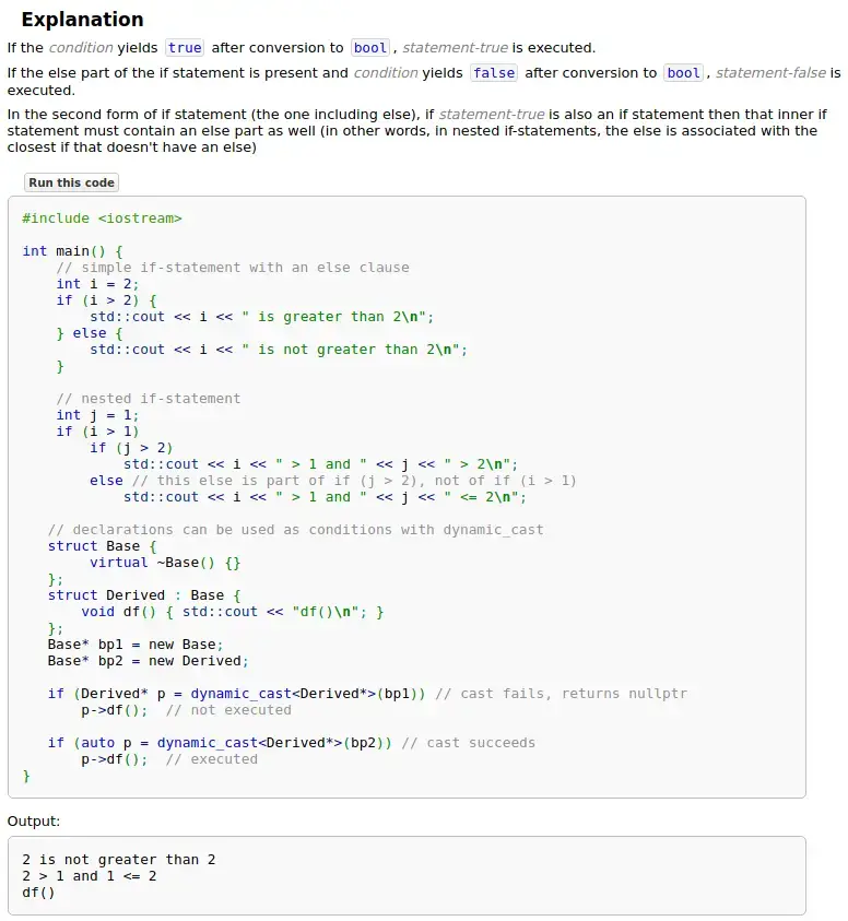 Explanation on examples