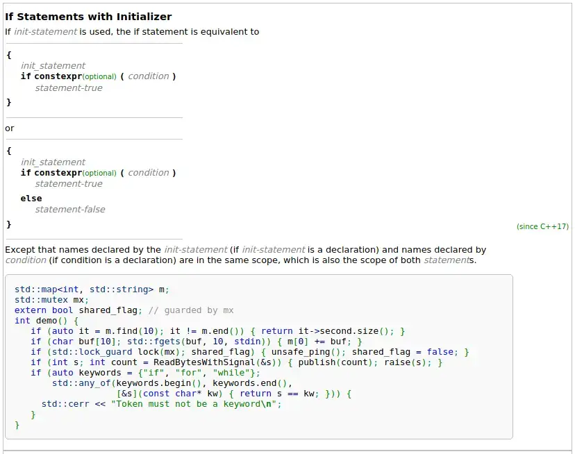 If Statements with Initializer
