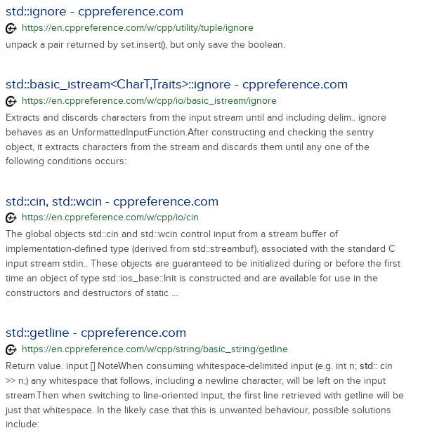 Search engine results