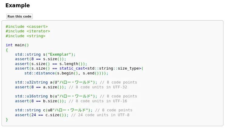 string length example