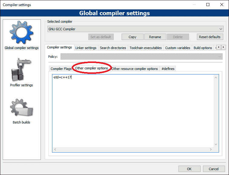 codeblocks compiler flags codeblocks compiler flags